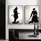 Японские армированные Самурайские картины на холсте аниме плакаты и принты Куадрос настенные картины для гостиной домашний Декор без рамки