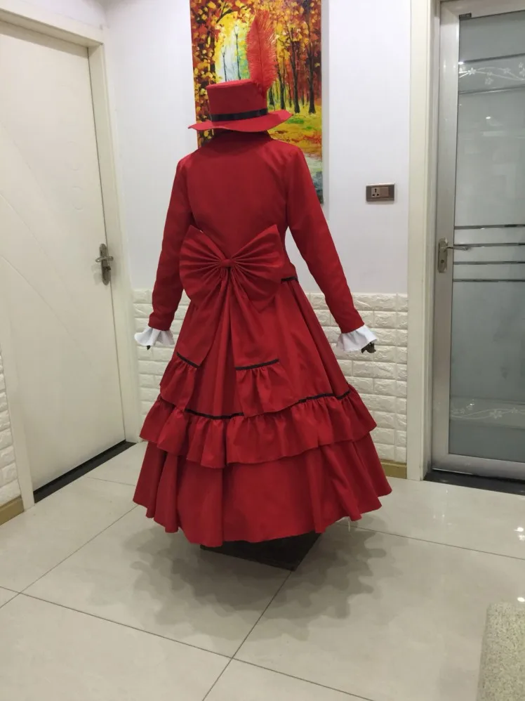 New Black Butler Madam Red Cosplay Costume Angelina Dares Dress Halloween/Carnival Party Costumes for Women/Men Anime Costume