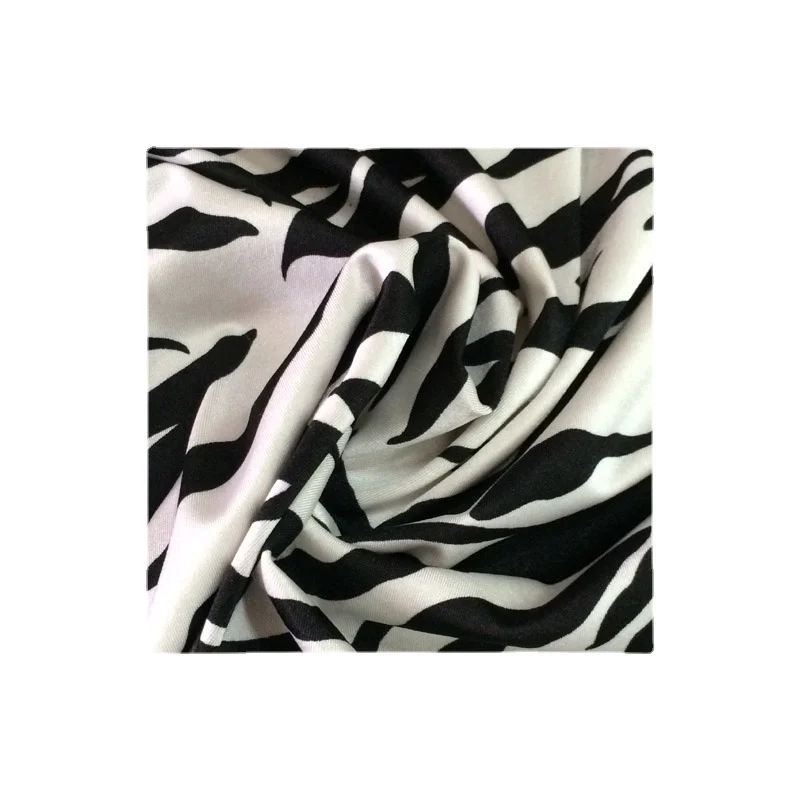 Ширина 59 дюймов толстый спандекс лайкра стрейч микро ткань Леопардовый принт