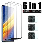 6 в 1 закаленное стекло для Xiaomi Redmi Note 9 Pro Max Note 9T 9S Redmi 9C 9 9A защита для экрана пленка для объектива Redmi Note 9 Pro стекло