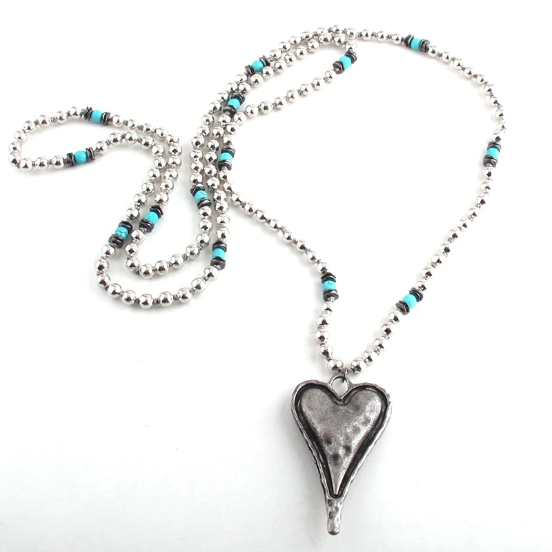 Модные богемные этнические ювелирные изделия с металлическими бусинами/длинное