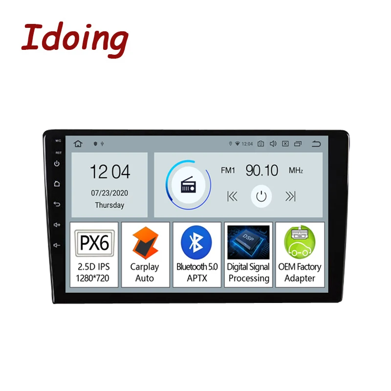 

Idoing PX6 Android Radio Multimedia Player For Universal Car Radio Player Head Unit GPS Navigation Carplay Auto No 2 Din DVD