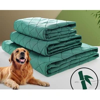 natural bamboo pet urine pad waterproof reusable pet pee pad high quality washable pet changing mat dog bed cleaning mat