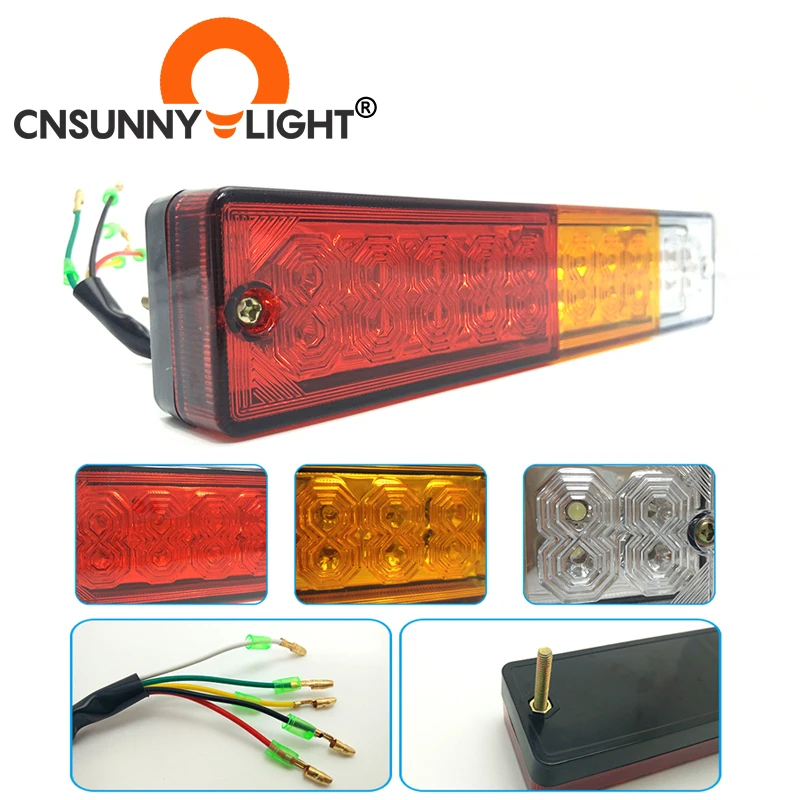 CNSUNNYLIGHT водонепроницаемые LED задние фонари 20leds ATV Прицеп Яхта Автомобиль задний