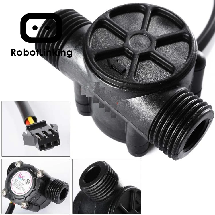 Датчик расхода воды(море) YF-S201 расходомер G1/2 1-30L/min белый/черный