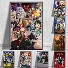 Печать принтов на холсте плакат моя геройская Академия аниме картины арт деко домашний декор Куадрос аниме