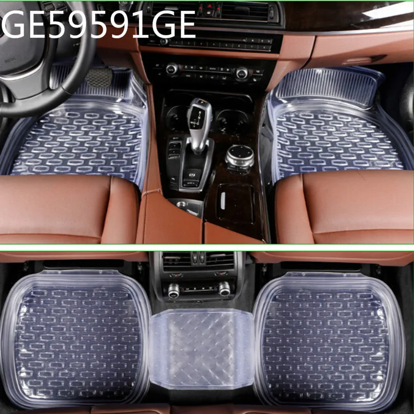 

Универсальные Нескользящие автомобильные коврики GE716169GE, 64*47 см, автомобильные коврики, автомобильный коврик, прозрачный черный, 5 шт./компле...