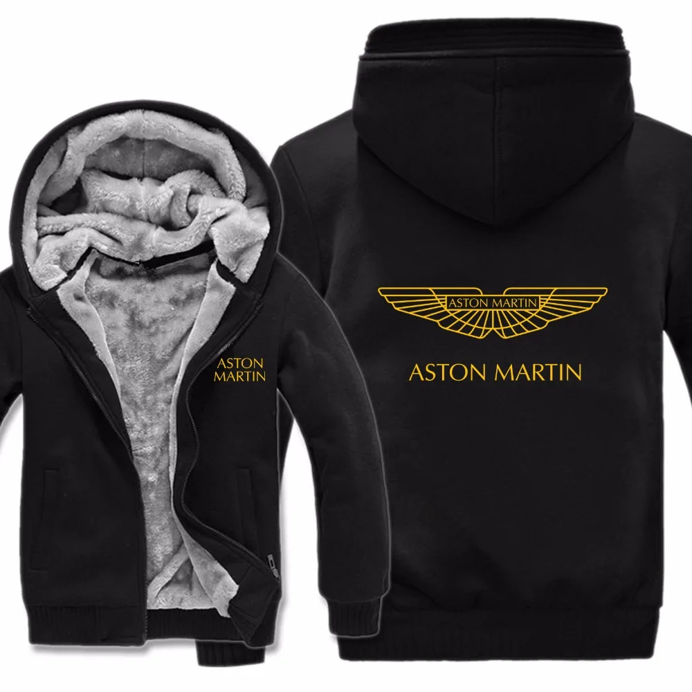 

Aston Martin Hoodies Jacket Winter High Quality Men Casual Wool Liner Fleece Aston Martin Sweatshirts Hoody