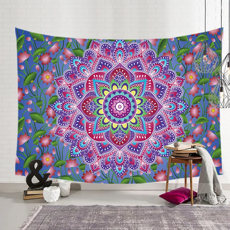 

Purple Background Wall Decorative Cloth Living Room Bedroom Wall Blanket Home Decoration Mural Tapestry