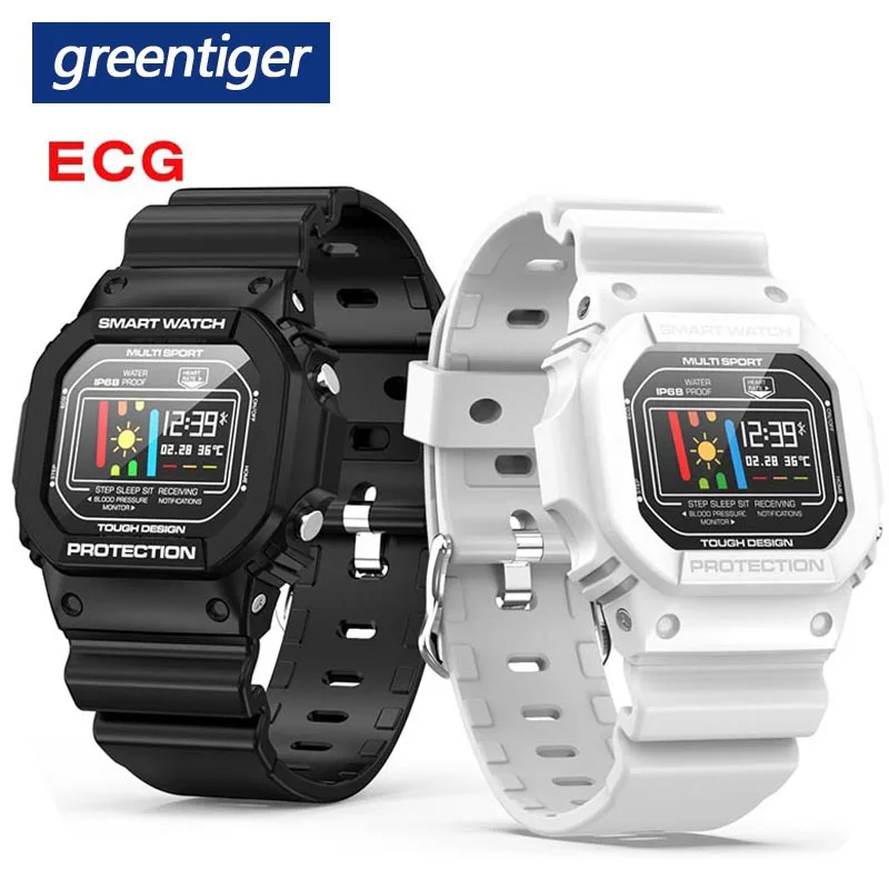 Greentiger X12 ECG Smart Watch men Ip68 Waterproof Sport watch Heart Rate Monitor Blood Pressure control camera Smartwatch VS Q9