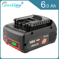 waitley 18v 6 0ah rechargeable replacement li ion battery for bosch 18volt power tool bat609 bat610 bat618 17618 25618 01 gsb 6a