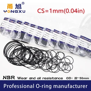 Уплотнительное кольцо NBR, 20 шт.лот, черное уплотнительное кольцо, cs1 мм OD2223242526272830354050*1 мм, уплотнительное резиновое кольцо для шайбы