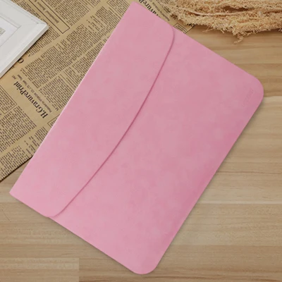Розовый Тонкий PU кожаный чехол для ноутбука Macbook Air 13 11 12 Pro 13 15 чехол для Xiaomi Mi ноутбука 13,3 15,6 крышка - Цвет: Розовый