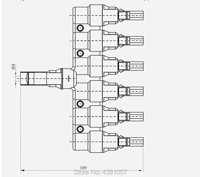 T тип от 1 до 6 солнечных ветвей кабельные разъемы Тип в штекер гнездо для
