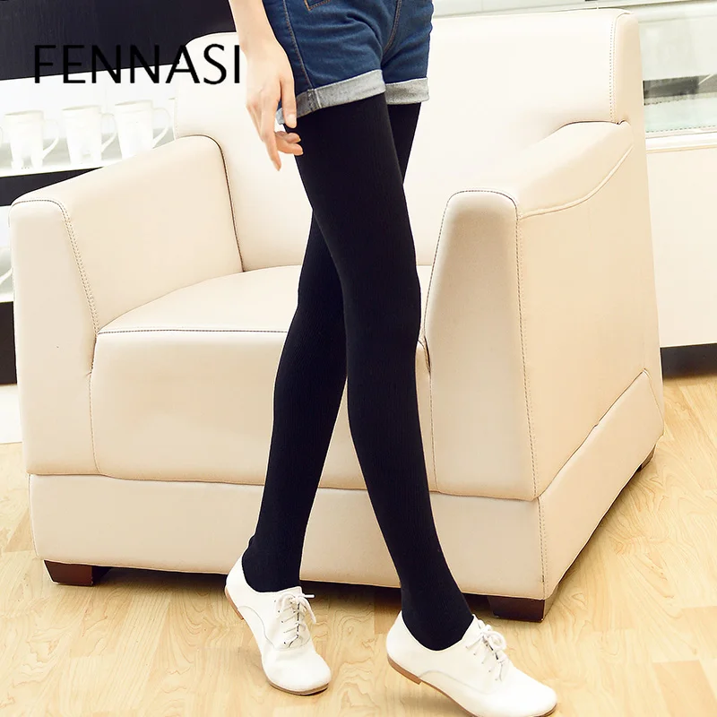 FENNASI женские теплые зимние колготки с высокой талией толстые пикантные лямками