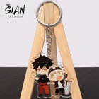 Акриловый брелок для ключей с аниме черным клевером, милые Мультяшные фигурки, двусторонний автомобиль, искусственная кожа, модные украшения, подарки