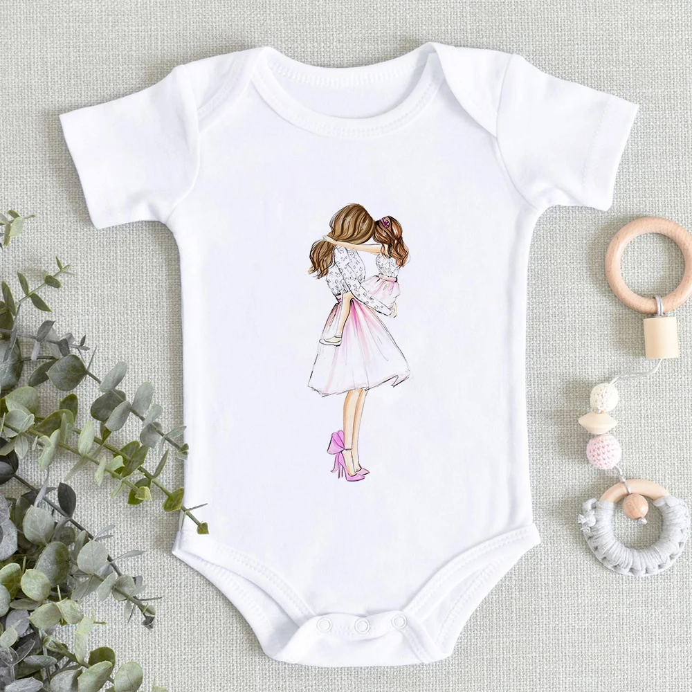 Ropa de beb&eacute; para ni&ntilde;a, monos para ni&ntilde;o de 0 a 24 meses, body Harajuku de una pieza, disfraz de Super mam&aacute; para reci&eacute;n nacido, Ropa Infantil-4