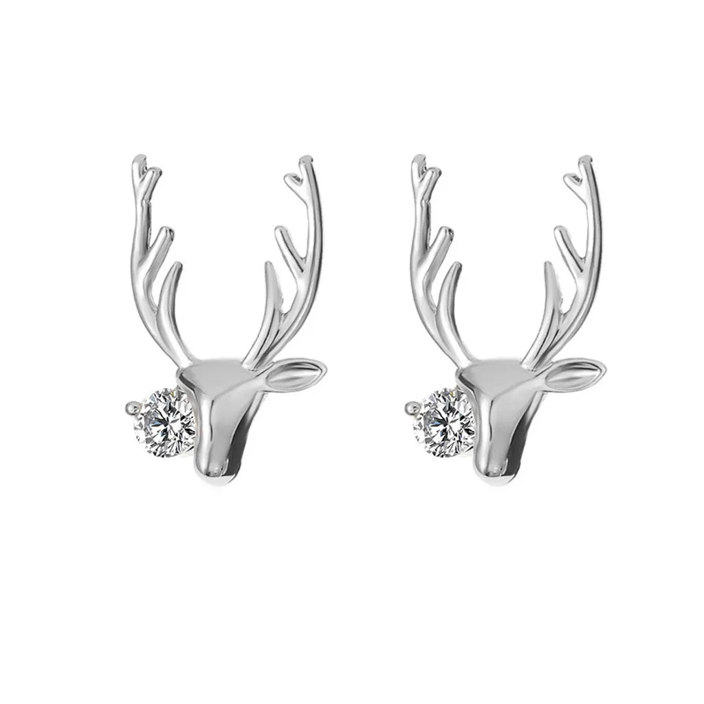 Женские серьги 2019 женские креативные гвоздики с оленями рождественские модные
