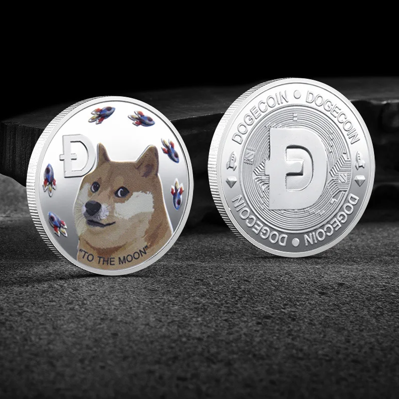 

Dogecoin Rocket Pattern Collectible Commemorative Coin To The Moon In Doge We Trust Gold Plated Physical Cryptocurrency Coin