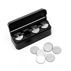 Коробка для хранения монет в автомобиле, аксессуары для интерьера, карманный Телескопический чехол для монет на приборной панели, автомобильный органайзер, пластиковый контейнер-держатель