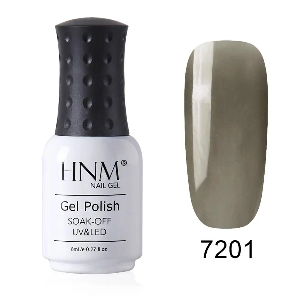 HNM 8 мл ледниковый черный уф-гель для ногтей Narl Art Soak Off гибридный лак светодиодный полуперманентная краска лаковая эмаль - Цвет: 7201