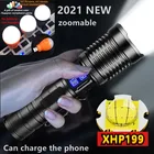 Новинка XHP199 самый мощный яркий светодиодный фонарик XHP50 высокомощный перезаряжаемый тактический фонарь s 26650 Usb масштабируемый ручной фонарь