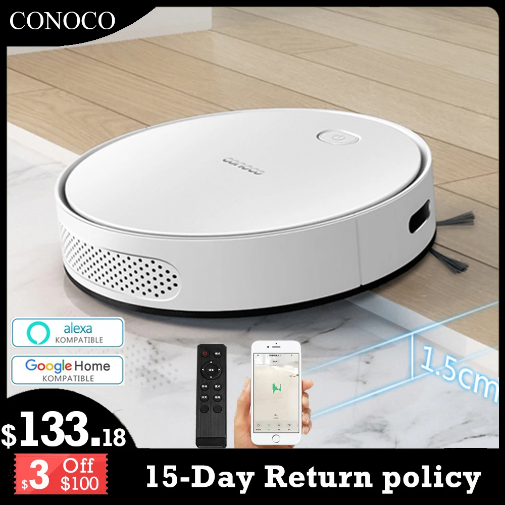 3000Pa всасывающий умный робот пылесос 150 мл резервуар для воды и Вай Фай диффузор с