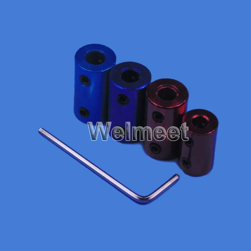Aluminum Rigid Shaft Coupler with Multiple Sizes - 2mm, 3mm, 3.17mm, 4mm, 5mm, 6mm, 6.35mm, 7mm, 8mm, and 10mm - for Motor Connector and Rigid Coupling image 2