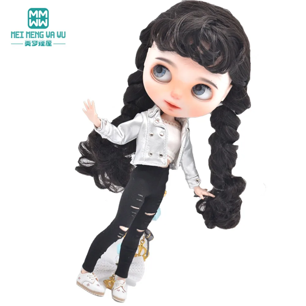 Одежда для куклы Blyth модная коричневая кожаная куртка 28-30 см аксессуары Azone