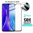 Закаленное стекло для Alcatel 1S 2020, защита экрана 9H, полноэкранное стекло для Alcatel 1S 5028D 5028Y, Взрывозащищенная пленка, 2 шт.