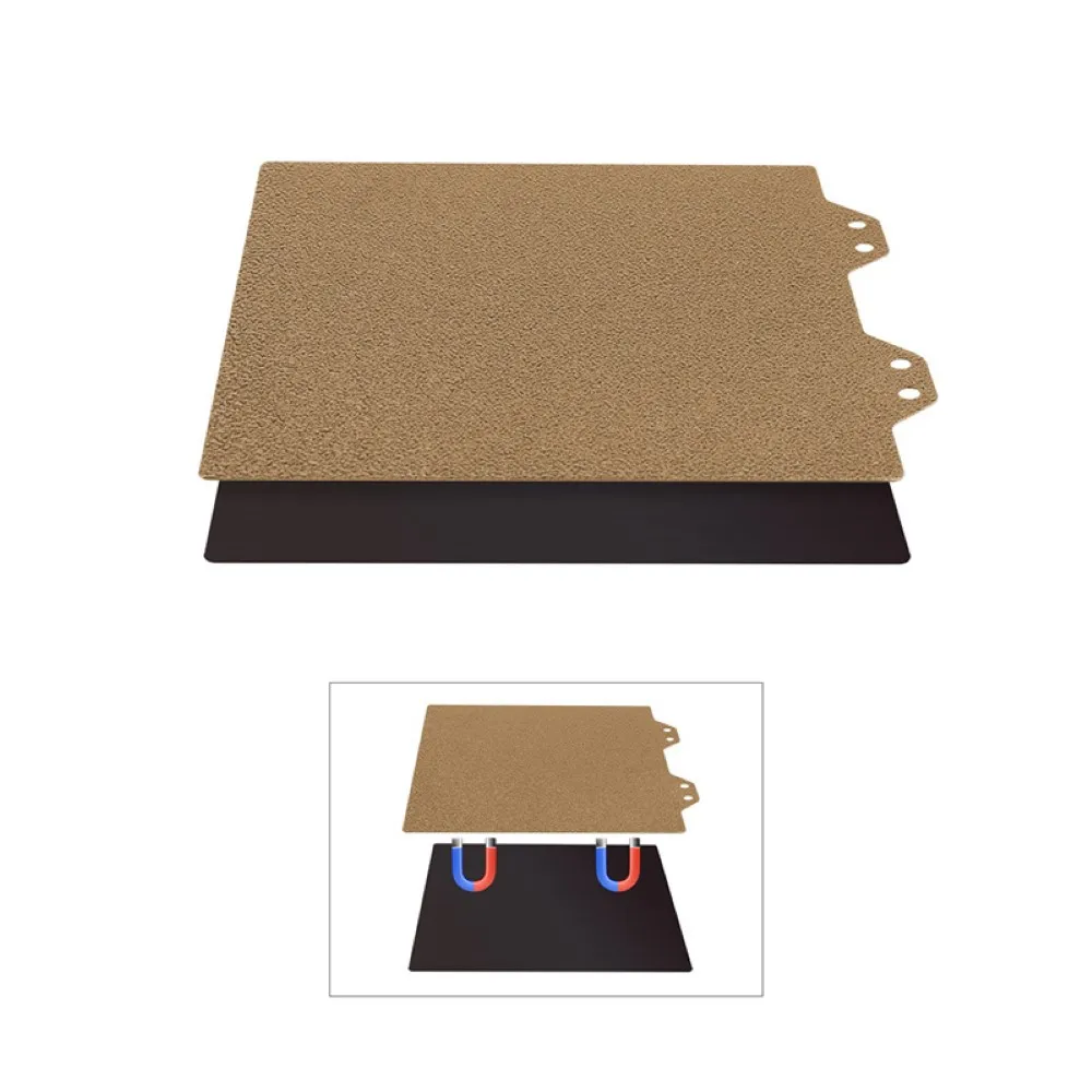 

3D Printer Accessories Set 120x120mm Gold Double Sided Textured PEI Powder Steel Plate with Magnetic Sticker B Side