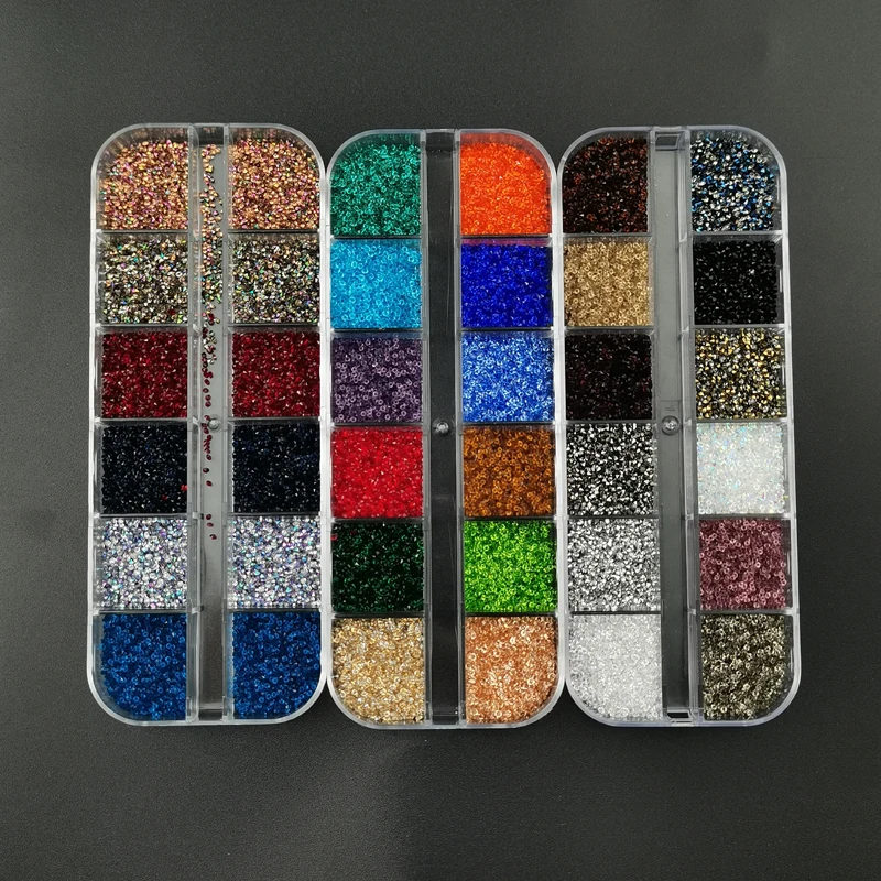 

12000pcs Mini Crystals Micro Pixie Nail Rhinestones 1.2mm DIY Crystal Gems Stones Glass Sand Rhinestones for Nail Decorations