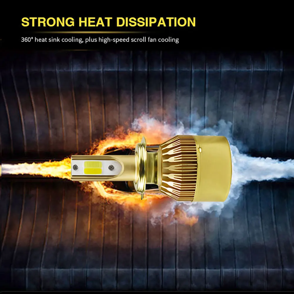 Автомобильный головной светильник H4 светодиодный H7 лампы 6000K H1 H3 H8 H11 9005 HB3 9006 HB4 880