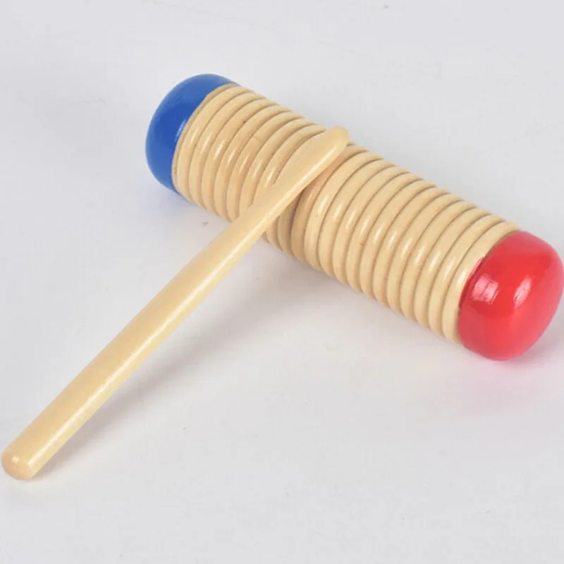 

New Wooden Guiro Music Toy for Baby Kid Child Musical Instrument Rhythm Toys Tool Percussion with Mallet Early Educational Toy