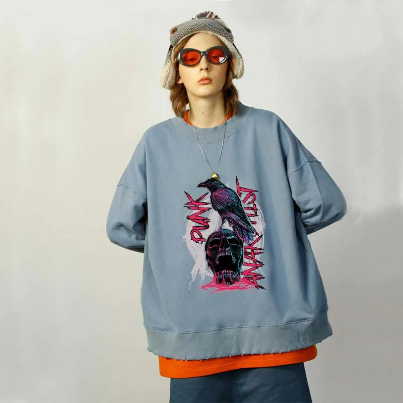 Праджня и черепами в стиле панк гладить на передачи тепла ПВХ Патчи для Костюмы DIY