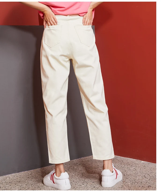Женские свободные джинсы LEIJIJEANS, модные рваные джинсы с высокой посадкой большого размера, популярная модель трех цветов на выбор