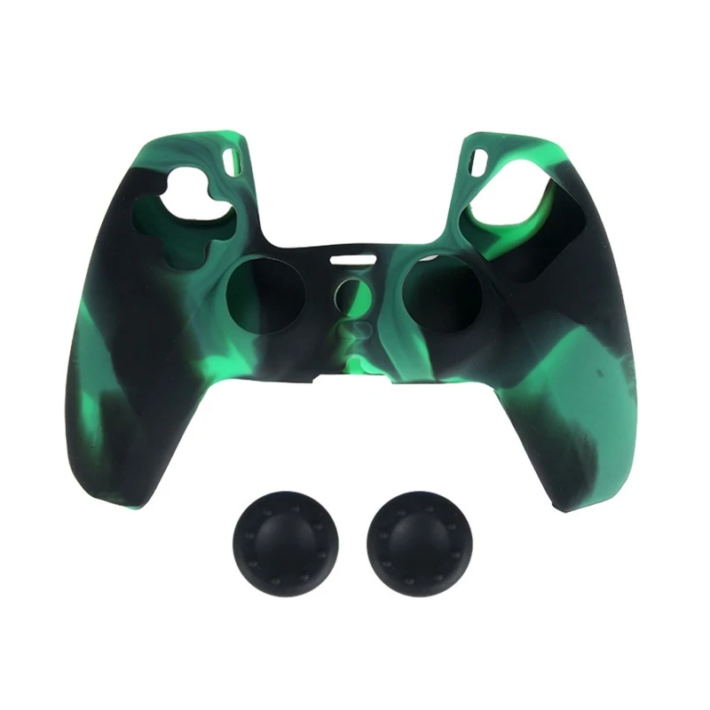 Камуфляжный силиконовый чехол защитный Стик для большого пальца зажим S ony PS5