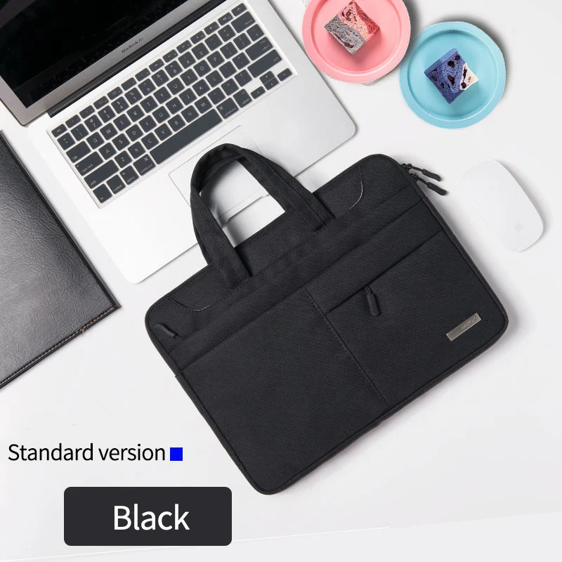 Black Style A Модная сумка для ноутбука для женщин, 12, 13, 14, 15, 15,6 дюймов для MacBook Xiaomi air pro retina 13,3 сумка с ремешком для ноутбука сумка для переноски - Цвет: Black Style A