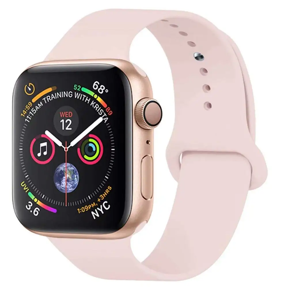 Силиконовый ремешок для часов Apple Watch 42 цвета темно