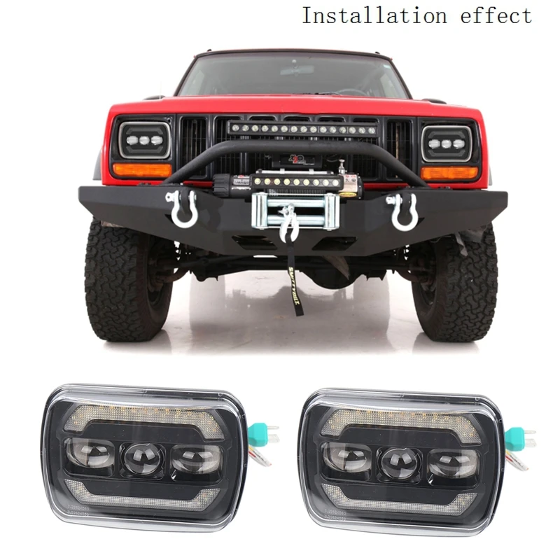 7-дюймовые дневные ходовые огни квадрасветодиодный светодиодные 20 Вт 6500K