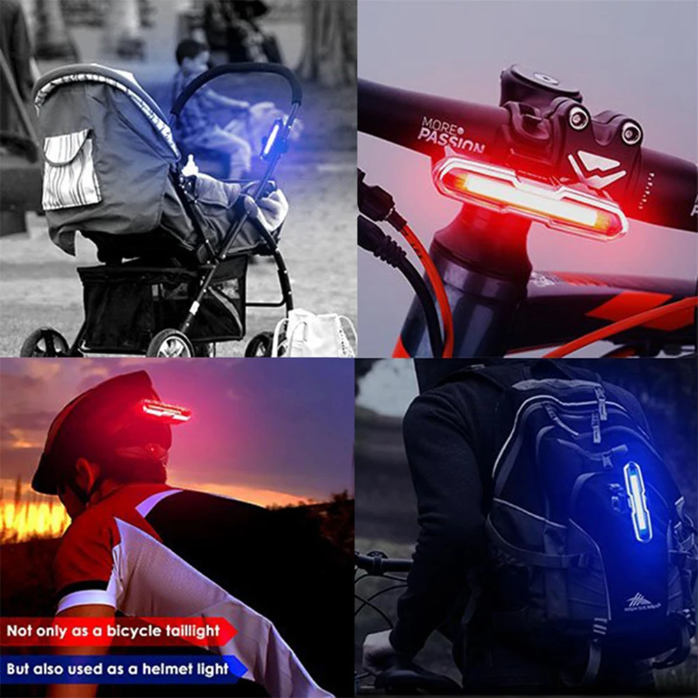 

1pc Bike Tail Light Bright Bike Light USB Rechargeable LED Bicycle Rear Light