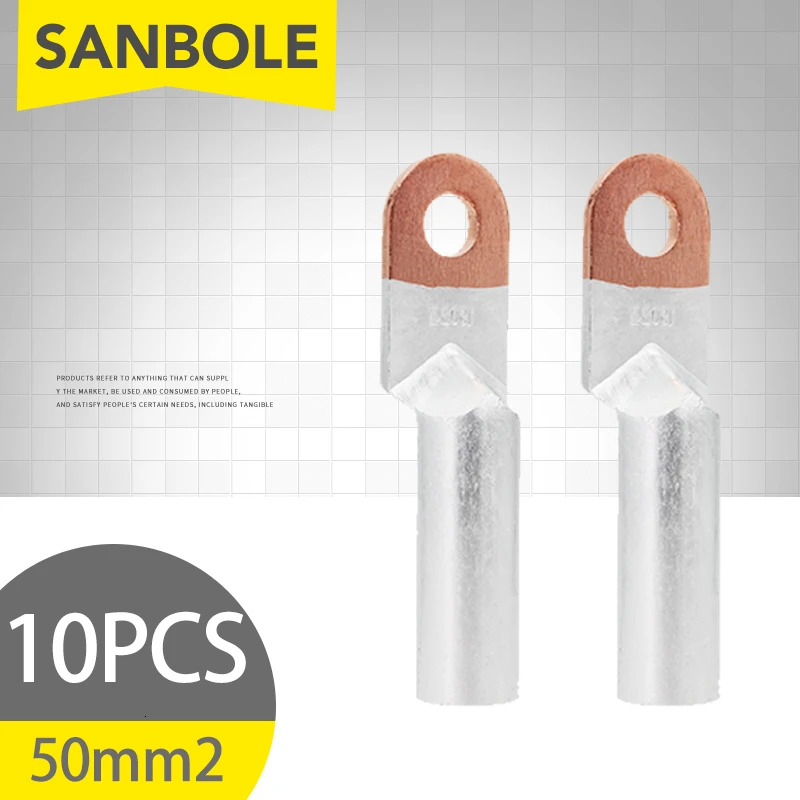 

DTL-50 Aluminum Nose Copper Connector 50mm2 Wiring Terminal Cable Use 50 Square Lug Splice