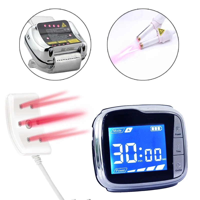 

Brand Diabetes Treatment Laser Therapy Watch 650nm Diode lllt Tinnitus Rhinitis Sinusitis Laser Watches Physiotherapy Apparatus