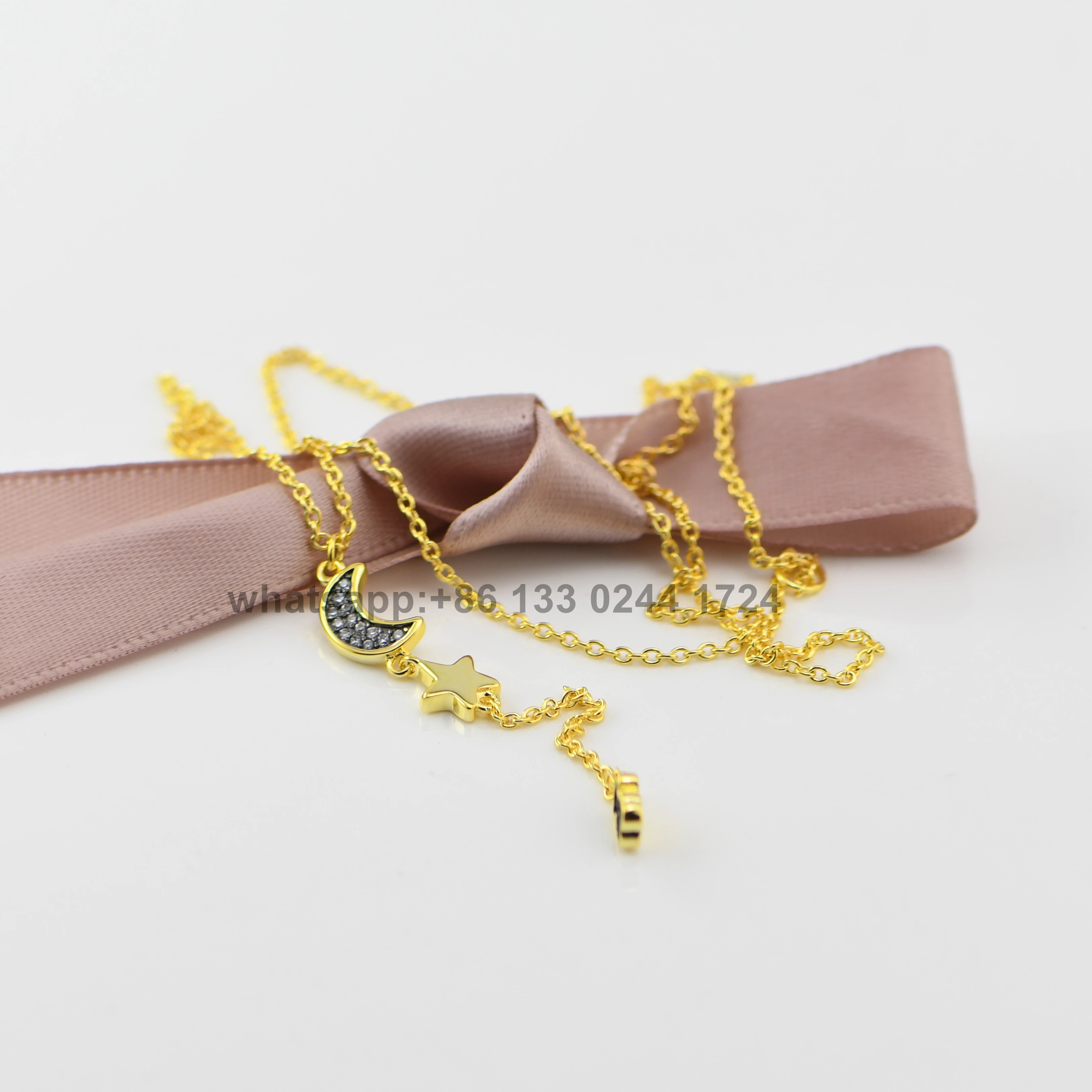 

Модные модные ювелирные изделия из стерлингового серебра 925 пробы в испанском стиле 45 см золотое ночное ожерелье с подвеской в виде медведя ...