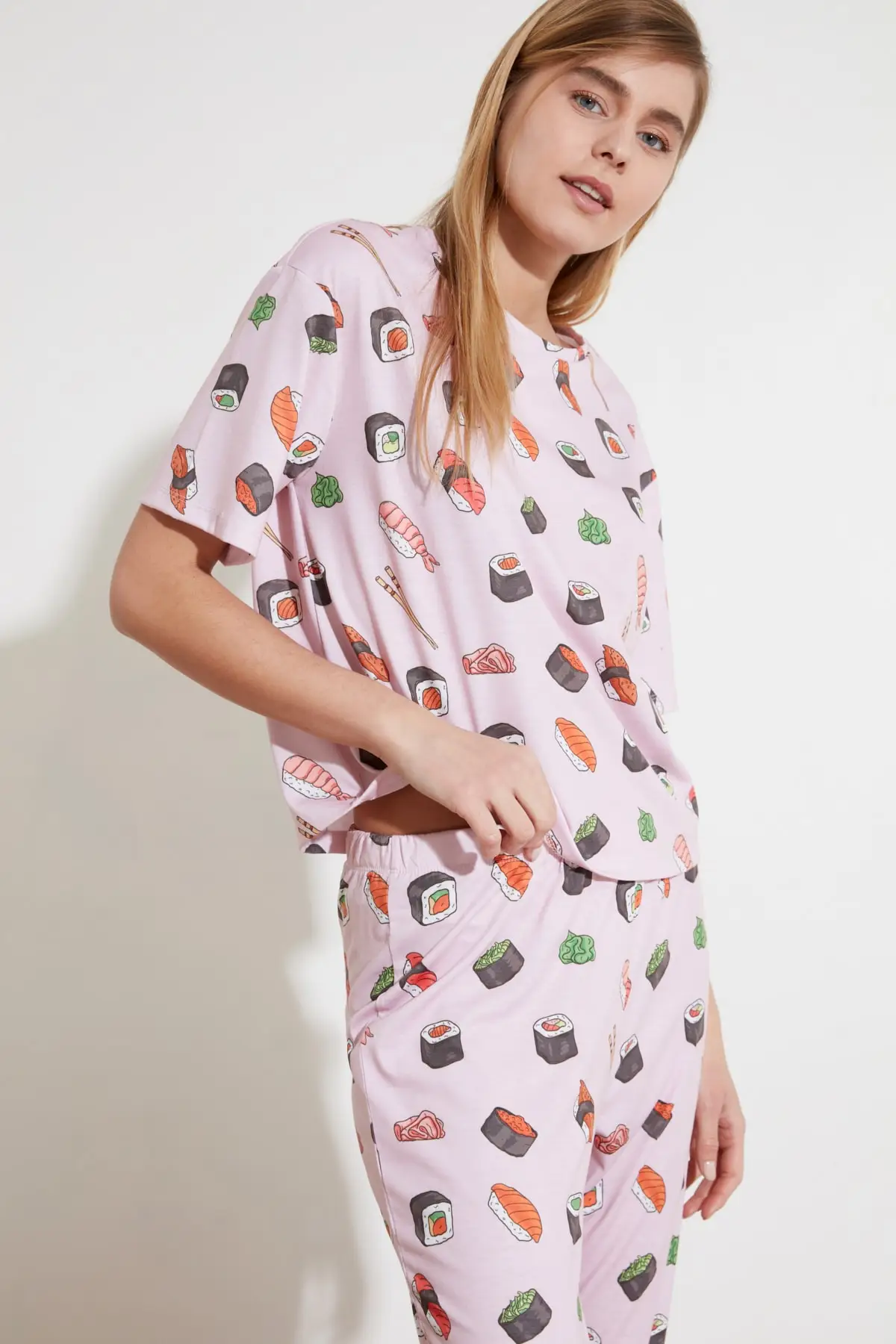Xfhh Trendyol Sushi DesenliÖrme Pajamas set THMSS21PT0217