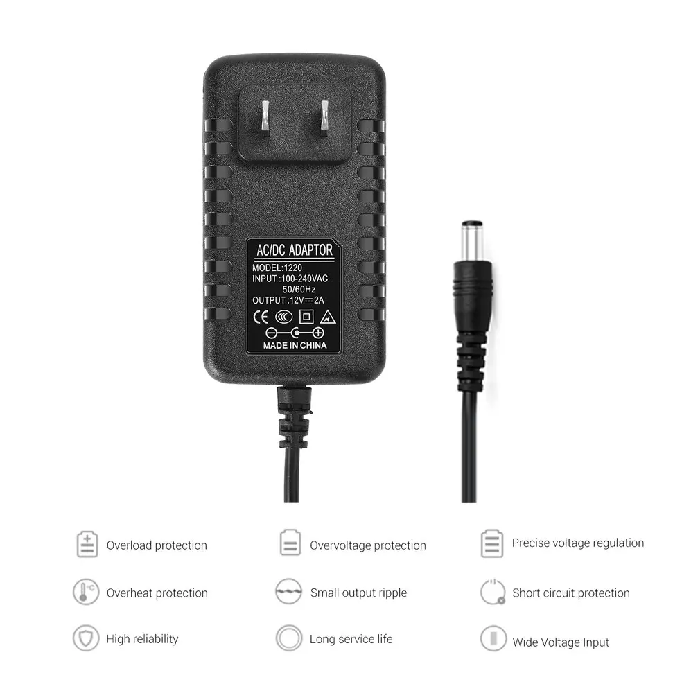 AC/DC адаптеры штепсельная вилка США/штепсельная Великобритании DC 12V 2A AC адаптер