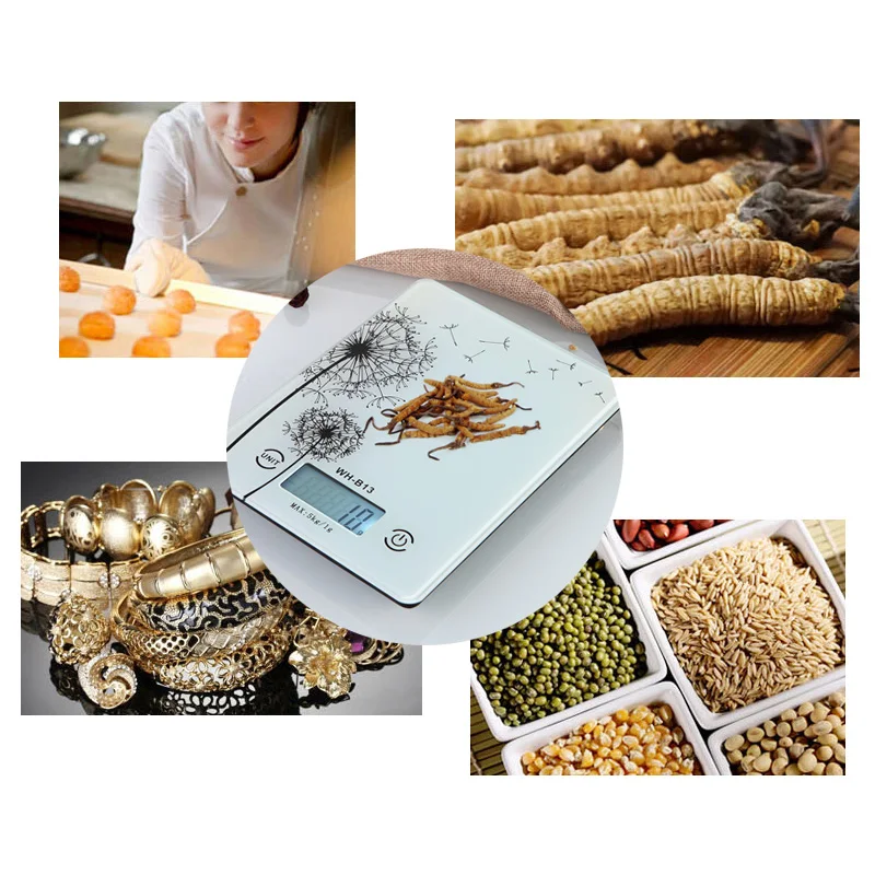 Цифровые кухонные весы с ЖК дисплеем точные цифровые сенсорным управлением