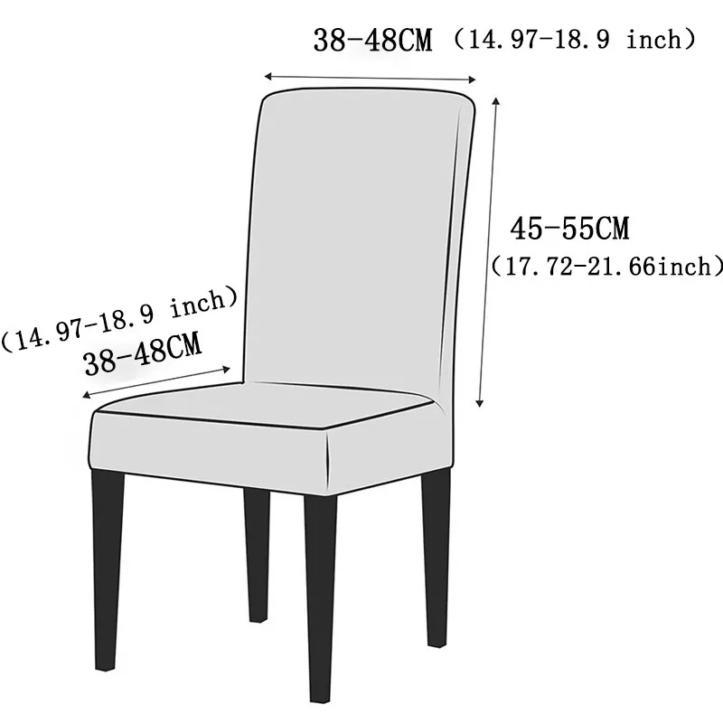 Эластичные Чехлы для обеденных стульев лья с задней частью жаккардовые