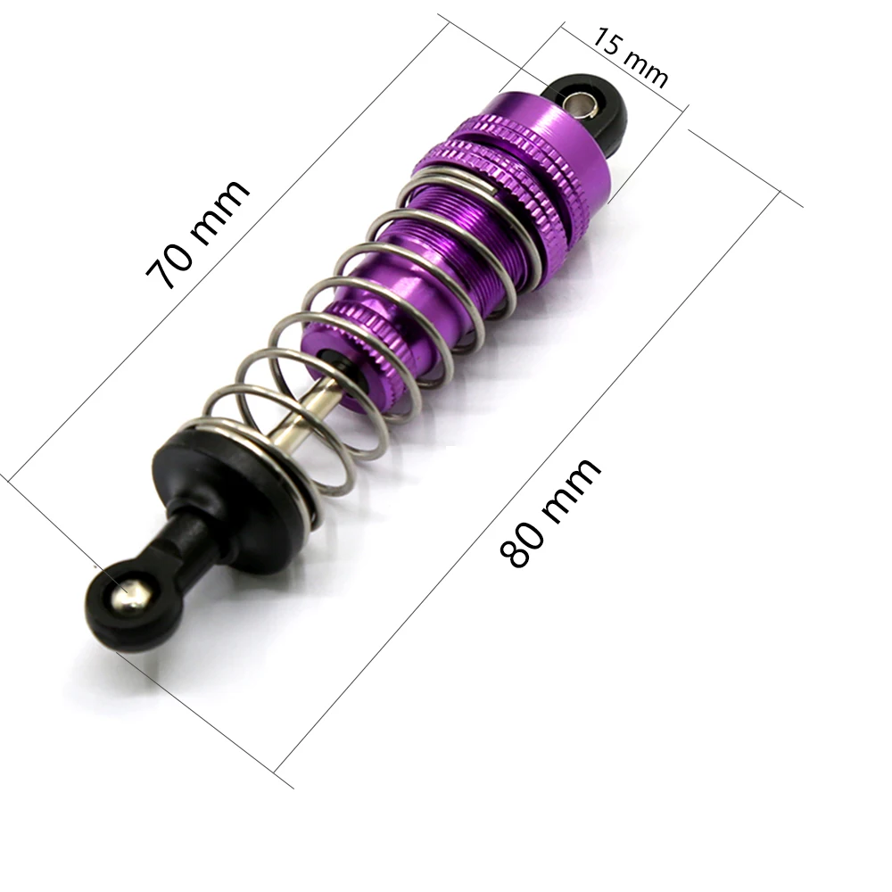 

2pcs Metal Shock Absorber Damper Replacement Accessory Fit for WLtoys 144001 1/14 Four-wheel Drive RC Drift Racing Car Parts