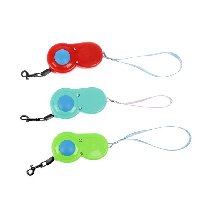 Рулетка эргономичная в ладонь поводок-лента со светоотражающей прошивкой 3 м до 12